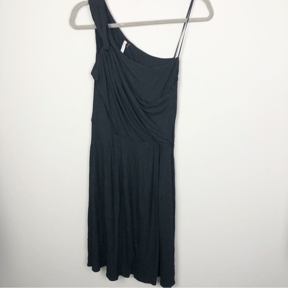 IISLI | NEW! Garbo Asymmetrical Black Mini Dress One Shoulder Women’s Size Small